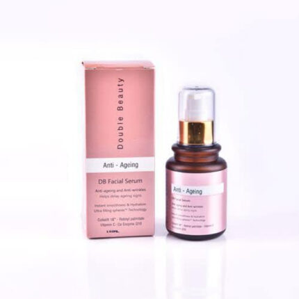anti-ageing facial serum bottle with hydrating and lifting ingredients