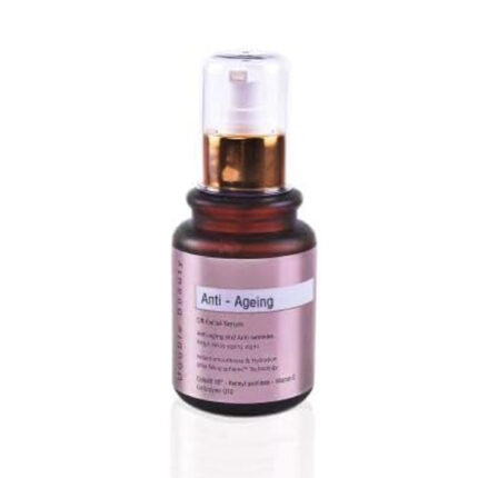 anti-ageing facial serum bottle with hydrating and lifting ingredients