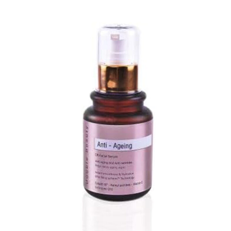 anti-ageing facial serum bottle with hydrating and lifting ingredients